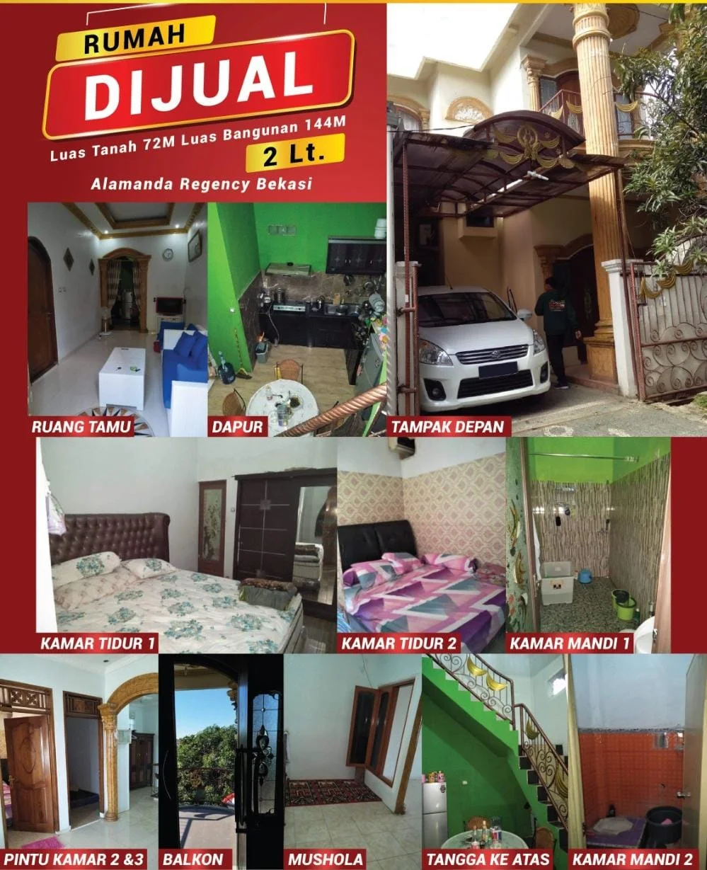Dijual Rumah Elegan 2 Lantai di Alamanda Regency Gardenia Bekasi - Image 1