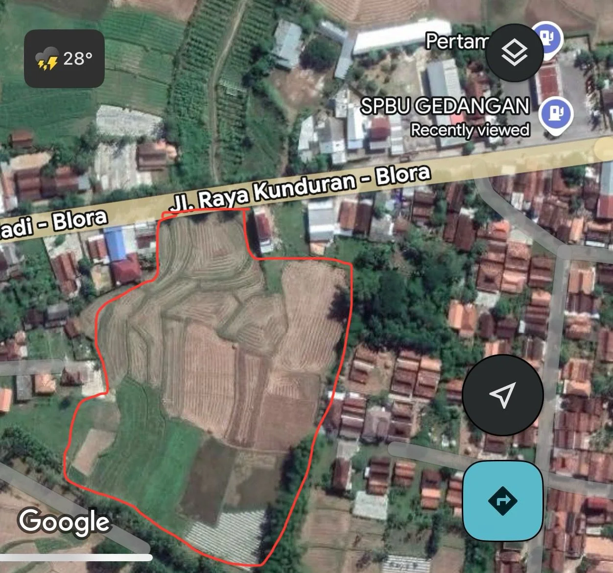 Dijual Tanah Strategis Dekat Fasilitas Umum di Raya Blora Jawa Tengah - Thumbnail 2