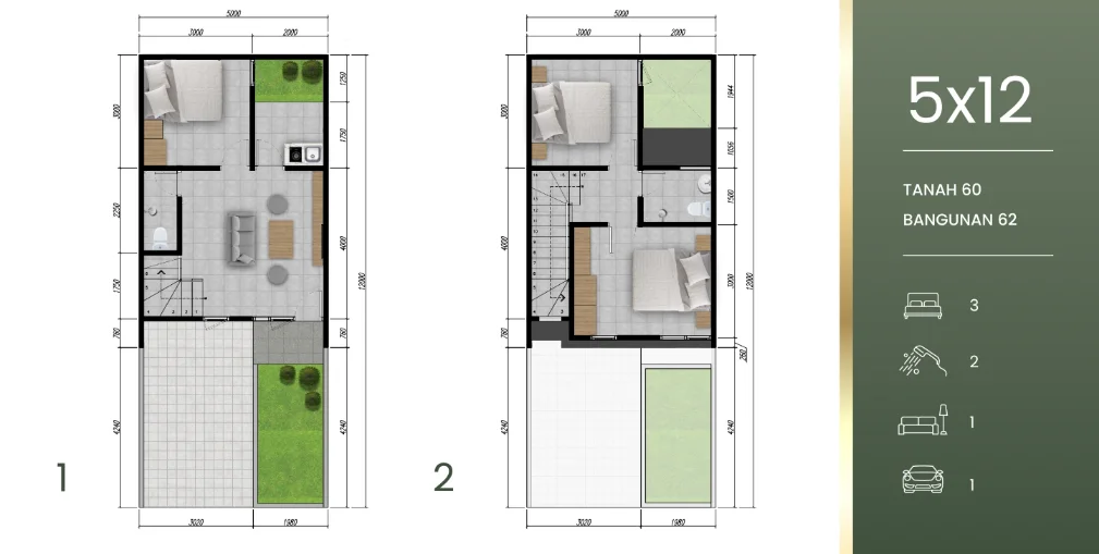Dijual Rumah Baru 2 Lantai Strategis di Park Sunrise Tahap 2 Surabaya Timur - Thumbnail 4