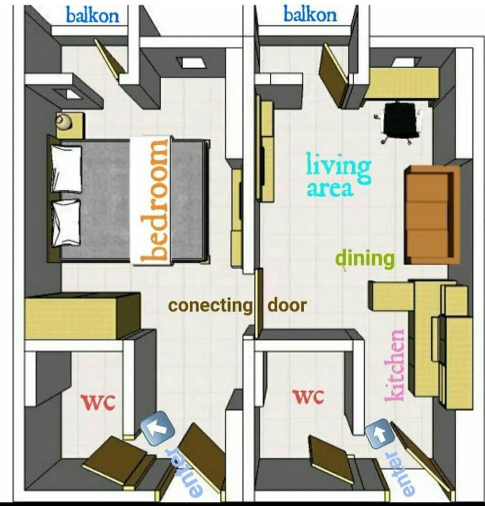Jual-Apartemen-Tanglin-2-Unit-Studio-Gabung-Connecting-Supermall-Lokasi-Premium-Surabaya-Barat