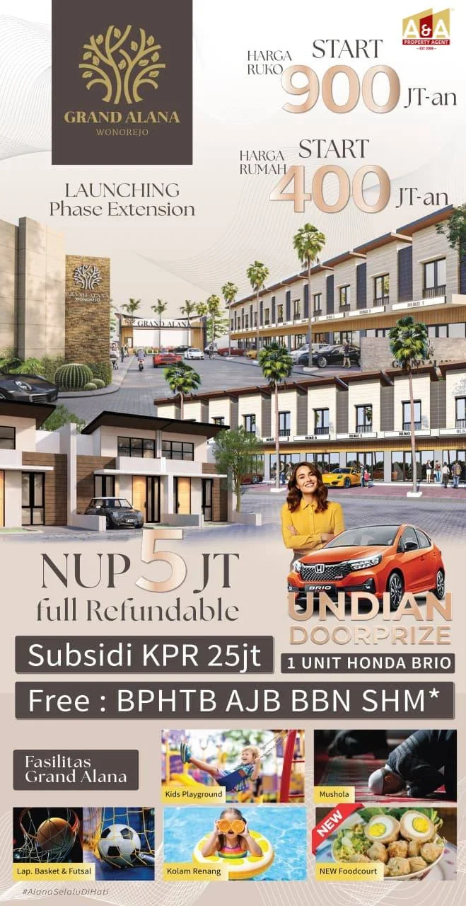 Dijual Rumah Kawasan Premium di Grand Alana Wonorejo Surabaya Timur - Thumbnail 2