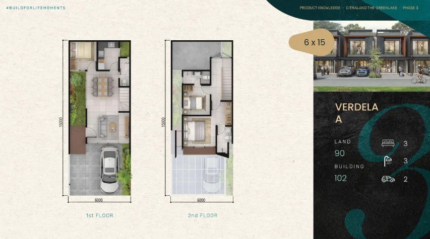Dijual Rumah Baru di Cluster Premium di Citraland The Greenlake Surabaya Barat - Thumbnail 3