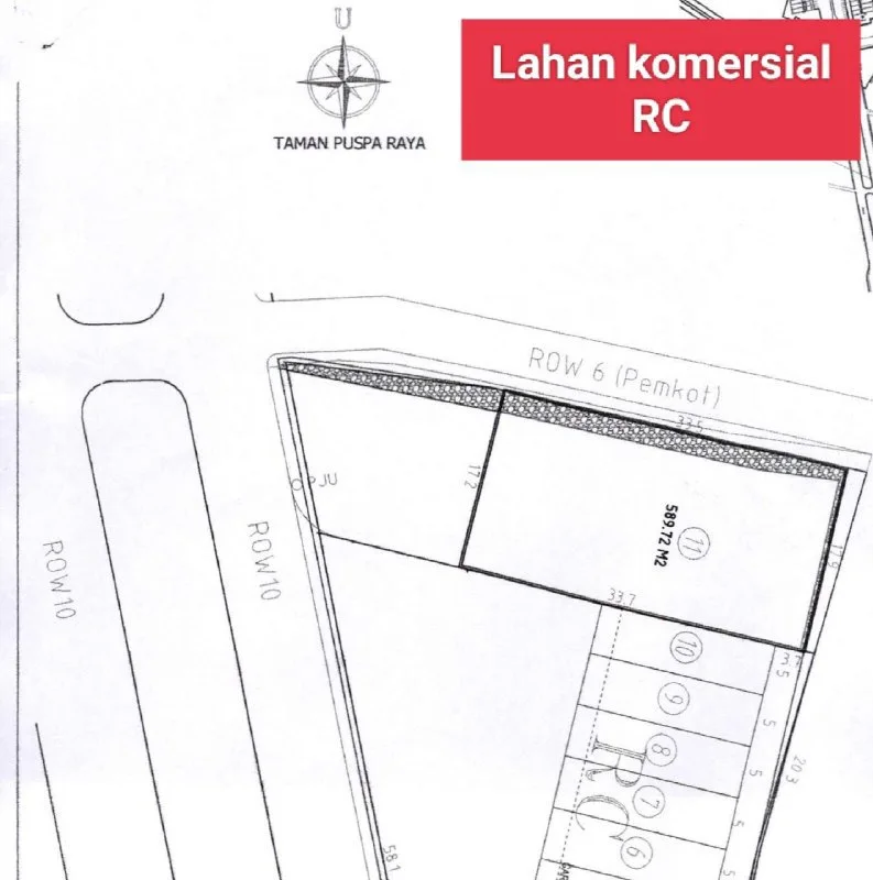 Dijual Tanah Komersial Siap Bangun di North Junction Citraland Surabaya Barat