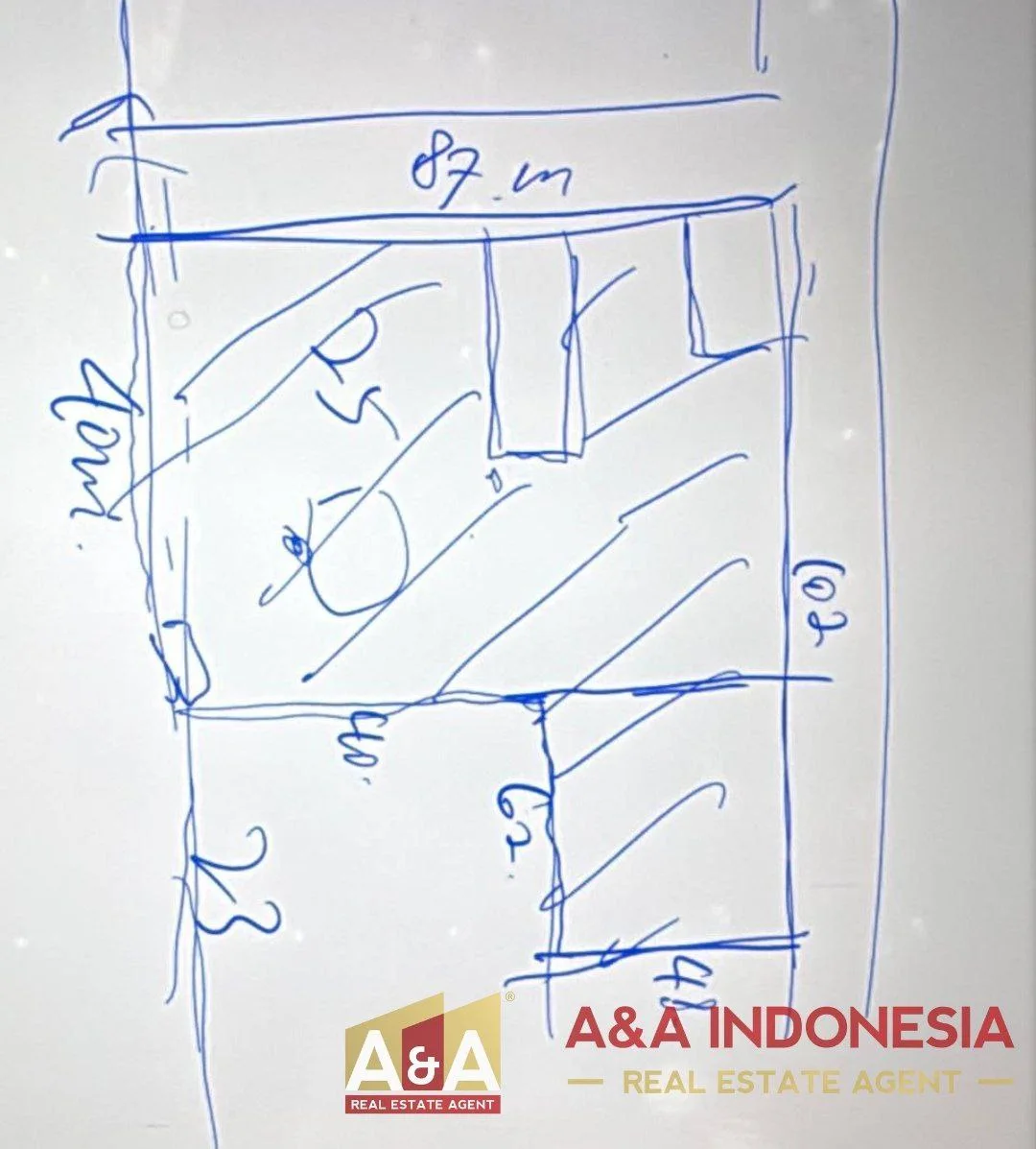 Dijual Gudang Hitung Tanah Lokasi Strategis di Raya Mastrip Bogangin Surabaya Barat