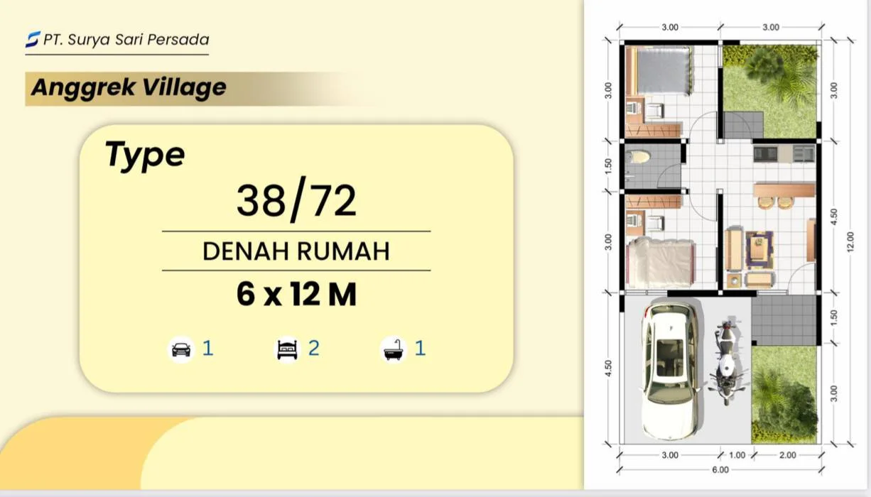 Dijual Rumah Baru Strategis di Anggrek Village Sidoarjo - Thumbnail 2