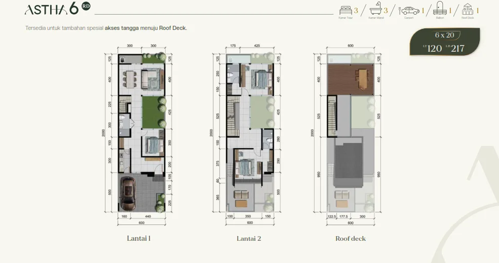 Dijual Rumah Baru Elegan di The Prambanan Residence Surabaya Barat - Thumbnail 2