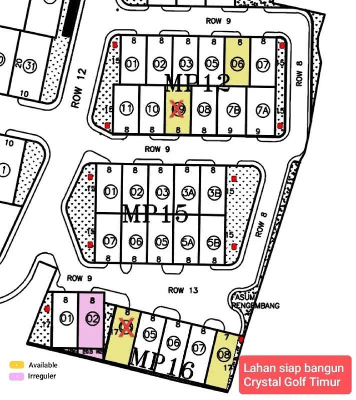 Dijual Kavling Siap Bangun di Crystal Golf Timur Citraland Surabaya Barat