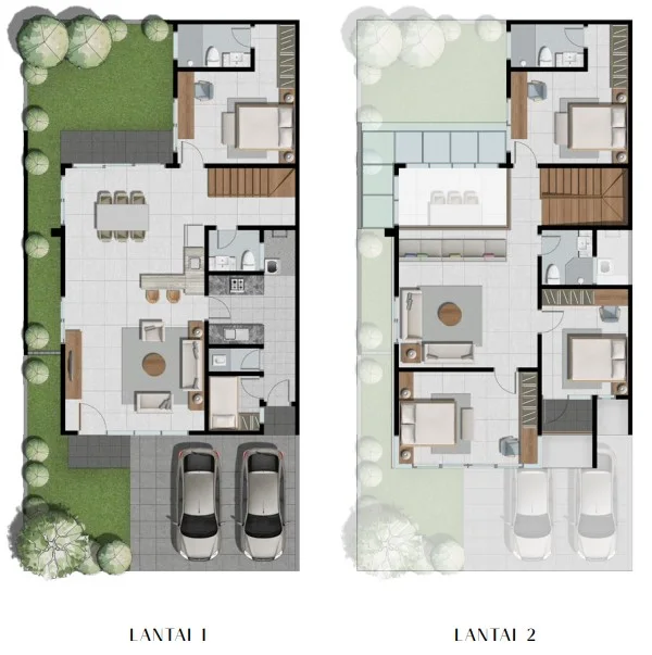 Dijual Rumah Baru Modern di Cluster Lily By The Lake Graha Natura Surabaya Barat - Thumbnail 3