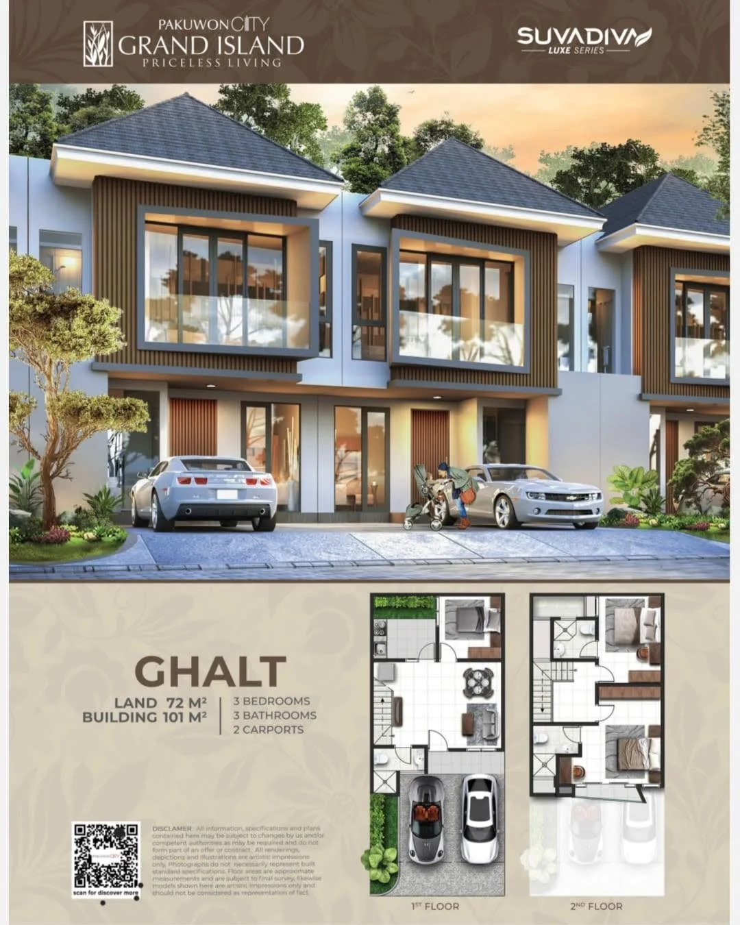 *Dijual Rumah New Gress di Suvadiva 1 Pakuwon City Surabaya Timur*