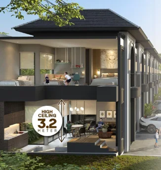 Dijual Rumah Mewah Nyaman dan Modern Eksklusif 3 BR di South Houston Mansion Nine Surabaya Barat - Thumbnail 2
