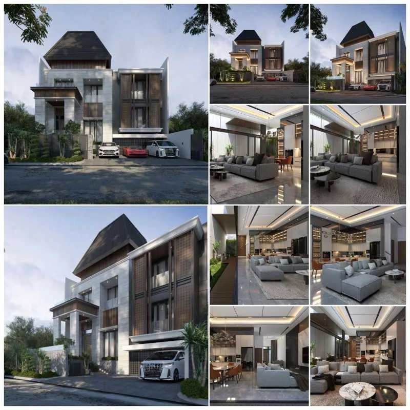 Dijual Rumah Mewah Modern 2 Lantai Raffles Garden Lokasi Premium Citraland Surabaya Barat - Thumbnail 2