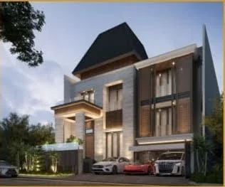 Dijual Rumah Mewah New American Design di Raffles Citraland Surabaya Barat