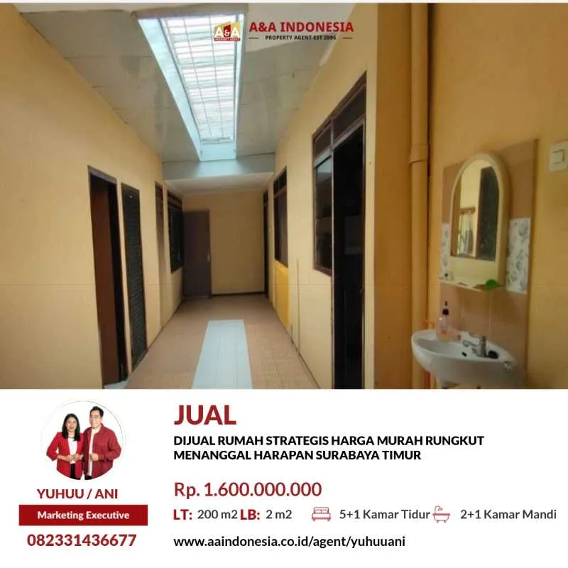 Dijual Rumah Strategis Harga Murah Rungkut Menanggal Harapan Surabaya Timur - Thumbnail 6