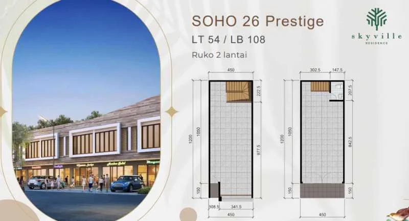 Dijual Shophouse Baru Area Komersial di Skyville Residence Sidoarjo