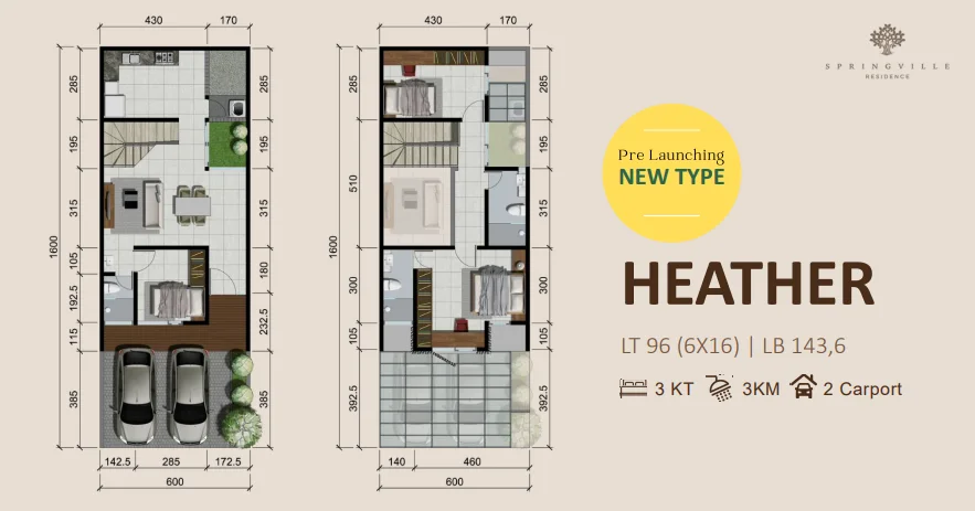 Dijual Rumah Baru Lokasi Strategis di Springville Residence Surabaya Timur - Thumbnail 2
