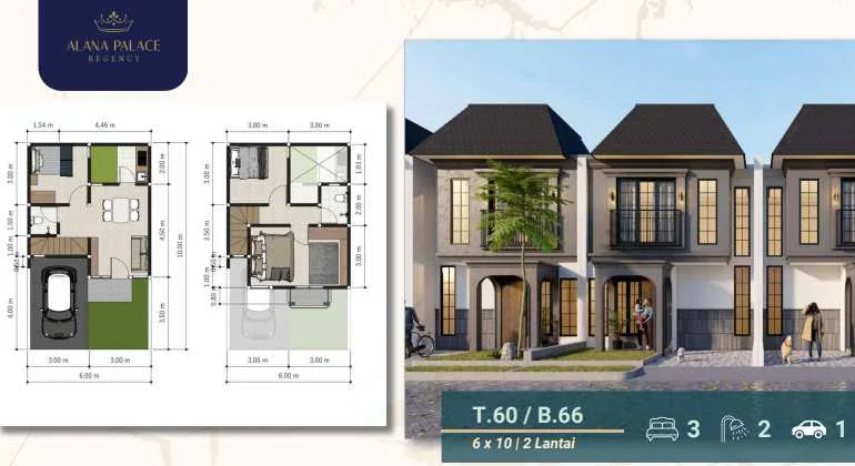 Dijual Rumah Baru Strategis Dua Lantai di Alana Palace Regency Surabaya Timur - Thumbnail 2