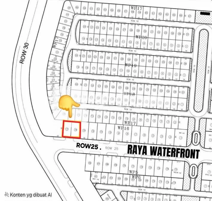 Dijual Tanah Jejer di Raya Waterfront Citraland Surabaya Barat