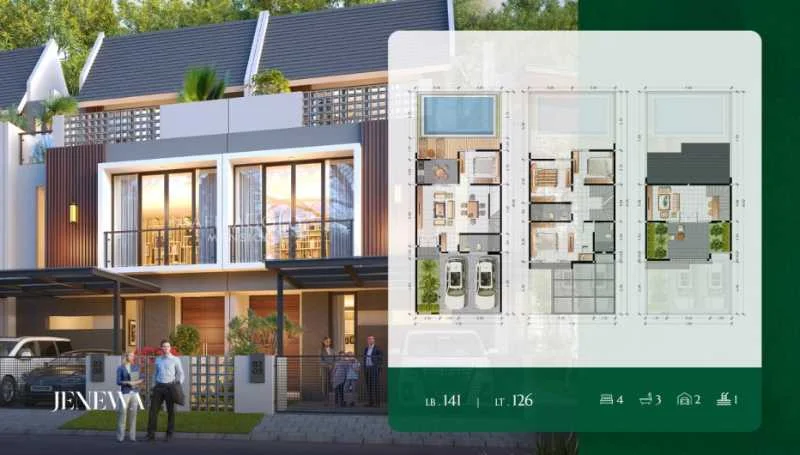 Dijual Rumah Baru Modern Premium di Kawasan Safira Gold Mansion Sukodono Sidoarjo - Thumbnail 2