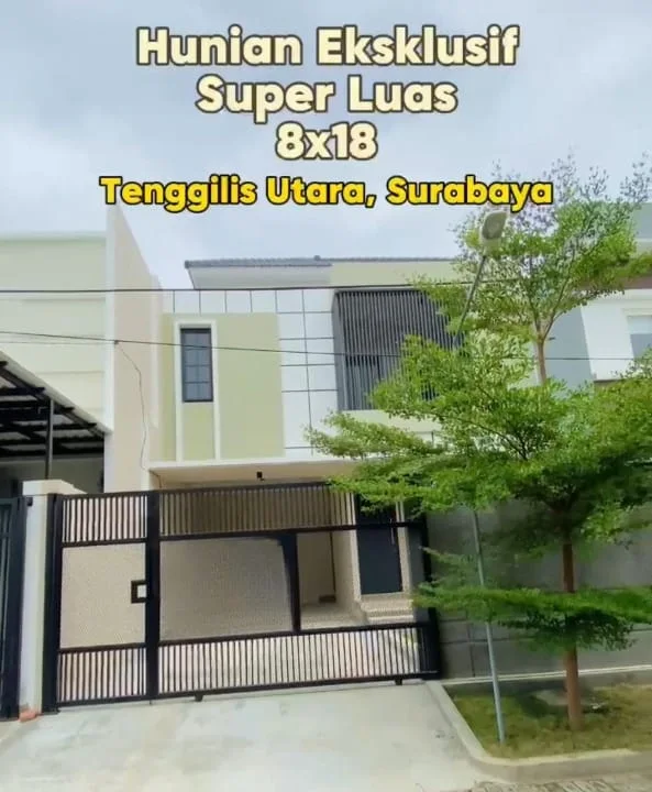 Jual Rumah Baru 2 Lantai Tenggilis Utara Surabaya