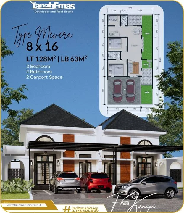 Dijual Rumah Baru Minimalis Modern di Green Riverpark, Gresik - Thumbnail 5