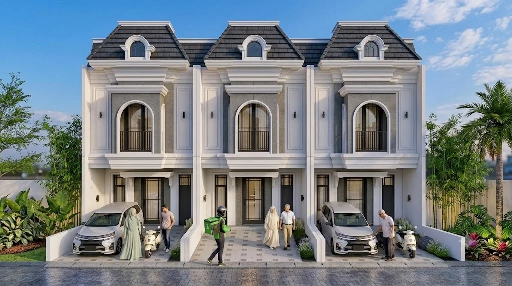Dijual Rumah Baru 2 Lantai Klasik Mewah Ala Eropa di Dirham Land Residence, Sidoarjo - Thumbnail 2