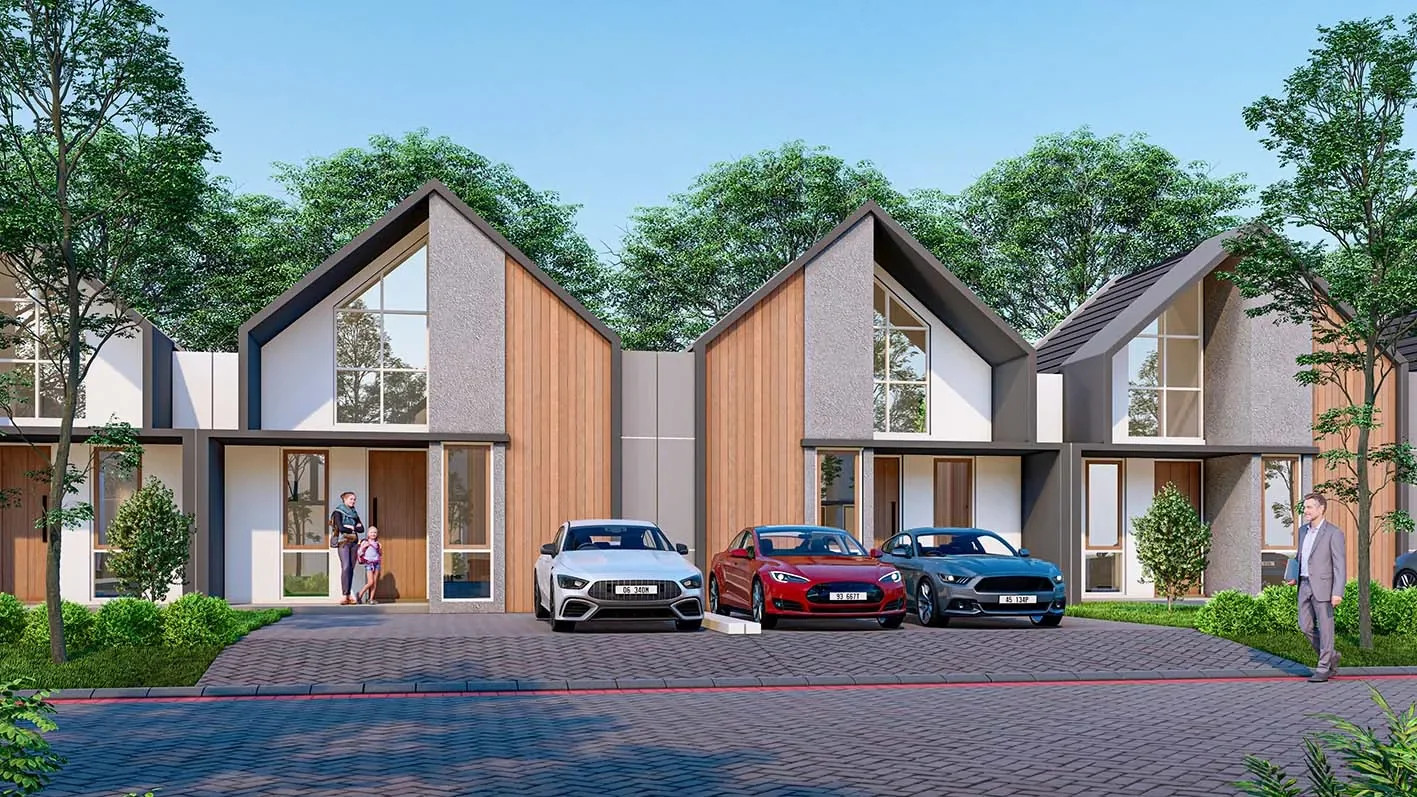 Dijual Rumah Baru Modern di Cluster Breeze View Puri Surya Jaya, Sidoarjo
