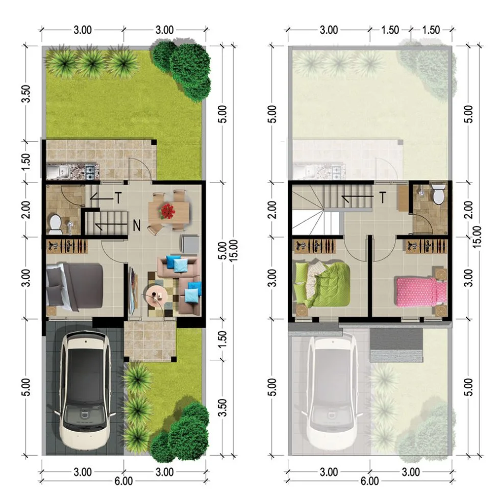 Dijual Rumah Baru 2 Lantai Dengan Konsep Modern Klasik di Cluster Vancouver Puri Surya Jaya, Sidoarjo - Thumbnail 4