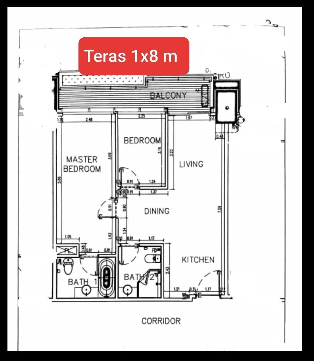 Jual Unit Apartemen Mewah 2 BR The Peak Tunjungan Plaza Jalan Embong Malang Surabaya Pusat - Thumbnail 8