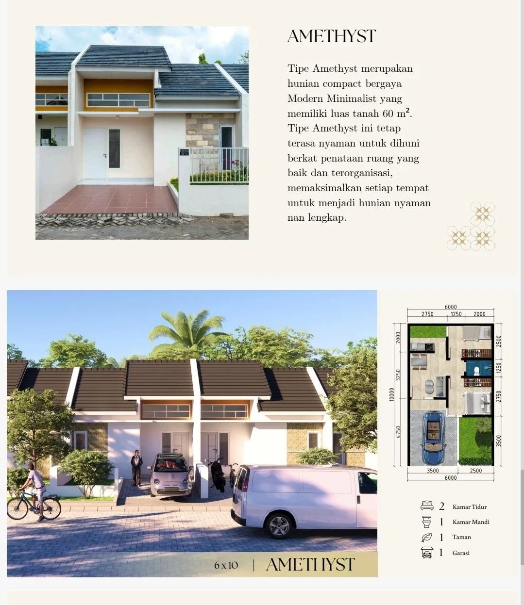 Dijual Rumah Baru Modern di Amethyst Menganti Gresik - Thumbnail 2