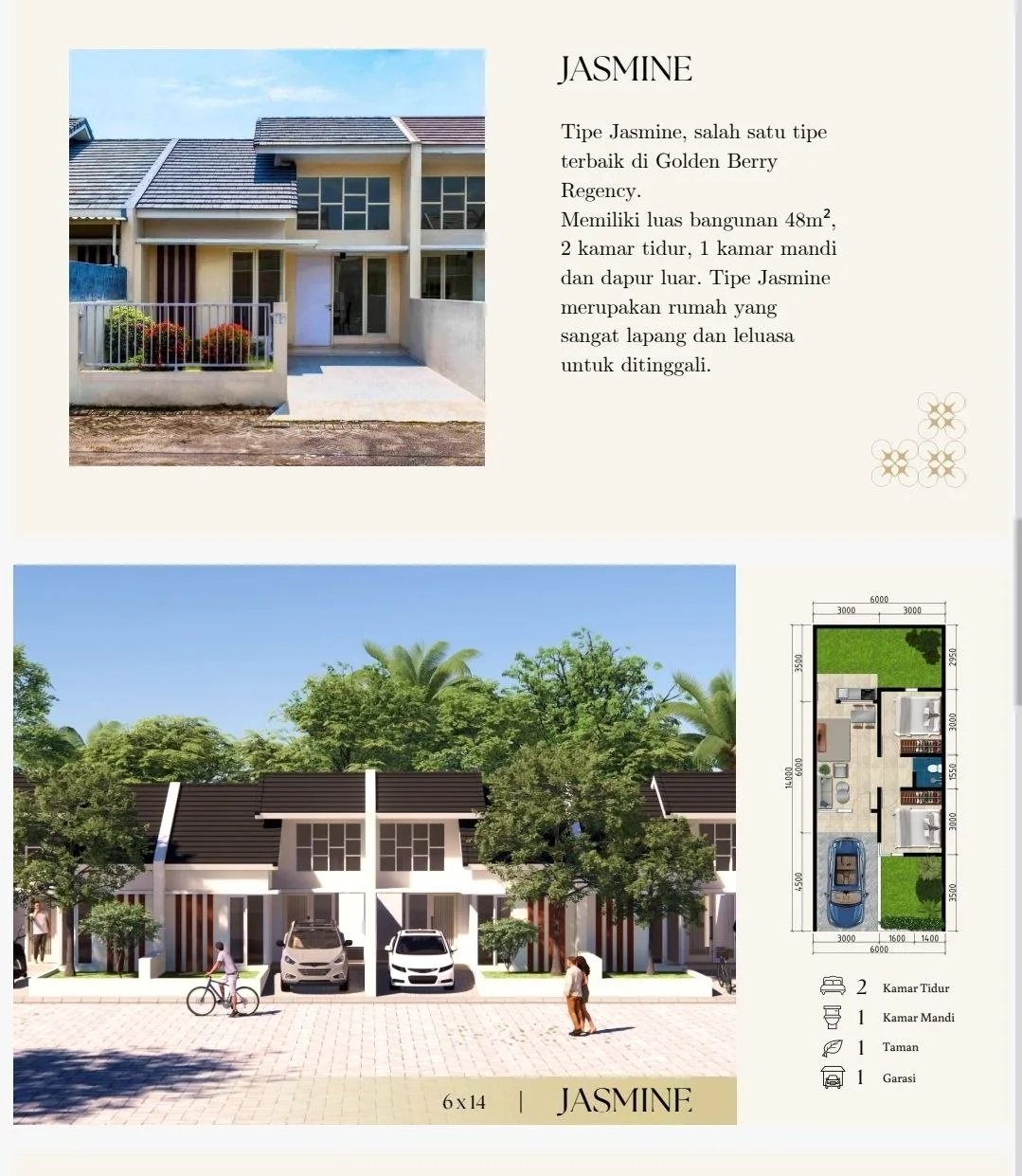 Dijual Rumah Baru Modern di Jasmine Menganti Gresik - Image 1