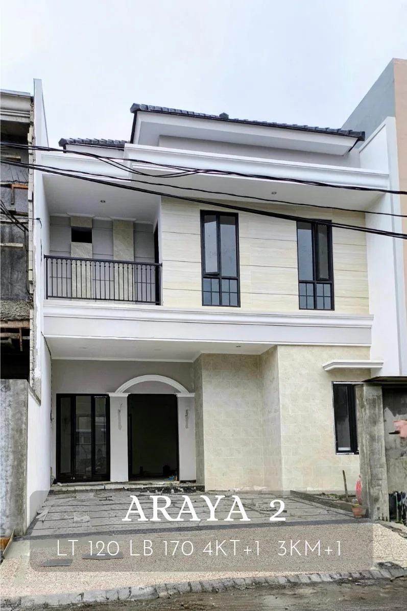 Jual Rumah 2 Lantai Mewah Baru Galaxy Bumi Permai Araya Surabaya Timur - Image 1