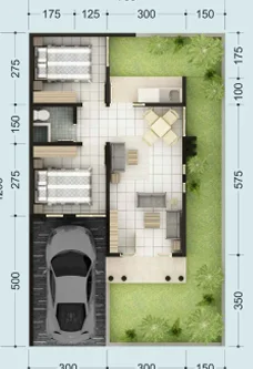 Dijual Rumah Minimalis Harga Ekonomis Type Jasmine diBlukid Residence 3 Sidoarjo - Thumbnail 4