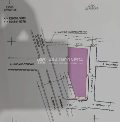 Disewakan Tanah Komersial Di Jalan Manyar, Surabaya Timur