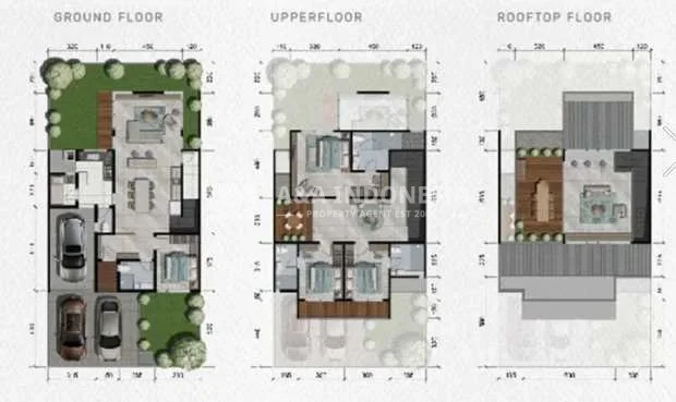 Dijual Rumah Baru Mewah  tipe Peony Rooftop Cluster Stone Gatepark Citraland Surabaya Barat - Thumbnail 2