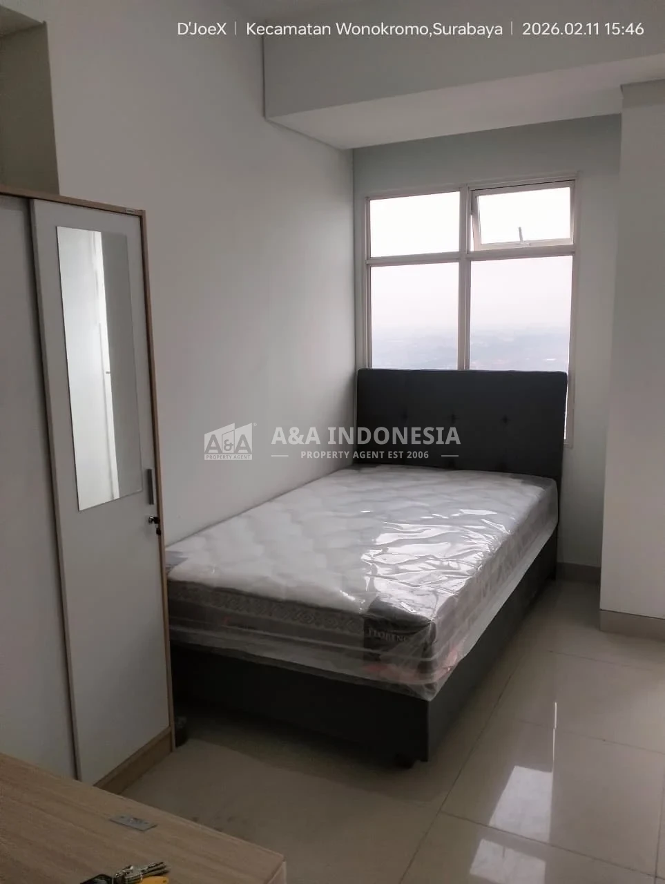 Disewakan Apartemen Klaska Residence Surabaya Tengah-Studio Full Furnished City View - Thumbnail 4