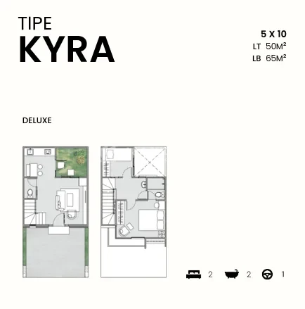 Dijual Rumah Kawasan Berkembang Amesta Living Cluster Kyra Surabaya Timur - Thumbnail 2