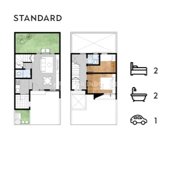 Dijual Rumah Minimalis Modern Eksklusif 2 Lantai di Harvest Link Type Fosa Standard 72 Kebraon Karangpilang Surabaya Barat - Thumbnail 2
