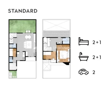 Dijual Rumah Minimalis Modern Eksklusif di Harvest Link Type Specta Standard Kebraon Karangpilang Surabaya Barat - Thumbnail 2