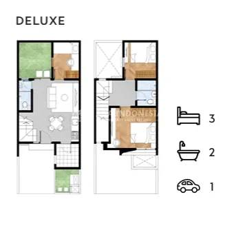 Dijual Rumah Minimalis Modern Eksklusif Type Meta Deluxe di Harvest Link Surabaya Barat - Thumbnail 2