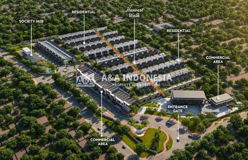 Dijual Rumah Lokasi Strategis Minimalis Modern Eksklusif Type Fosa Deluxe 90 di Harvest Link Kebraon Karangpilang Surabaya Barat - Thumbnail 4