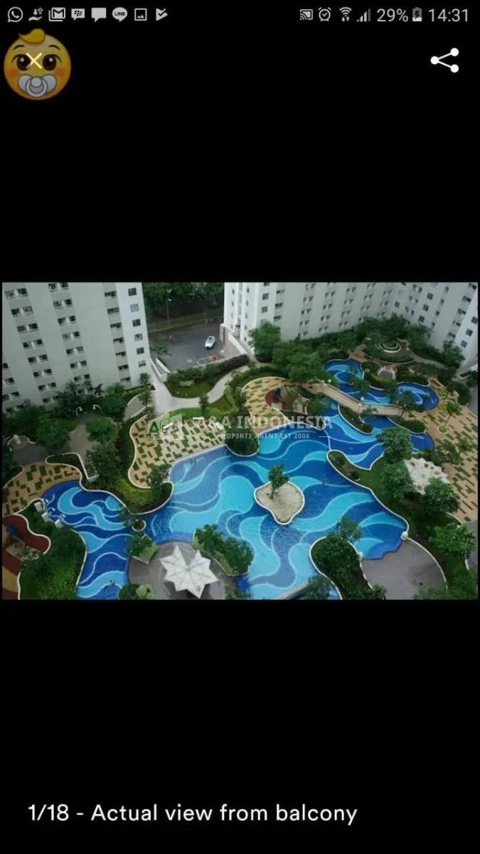 DISEWAKAN APARTEMENT PRINCETOWN PAKUWON CITY SURABAYA TIMUR - Thumbnail 2