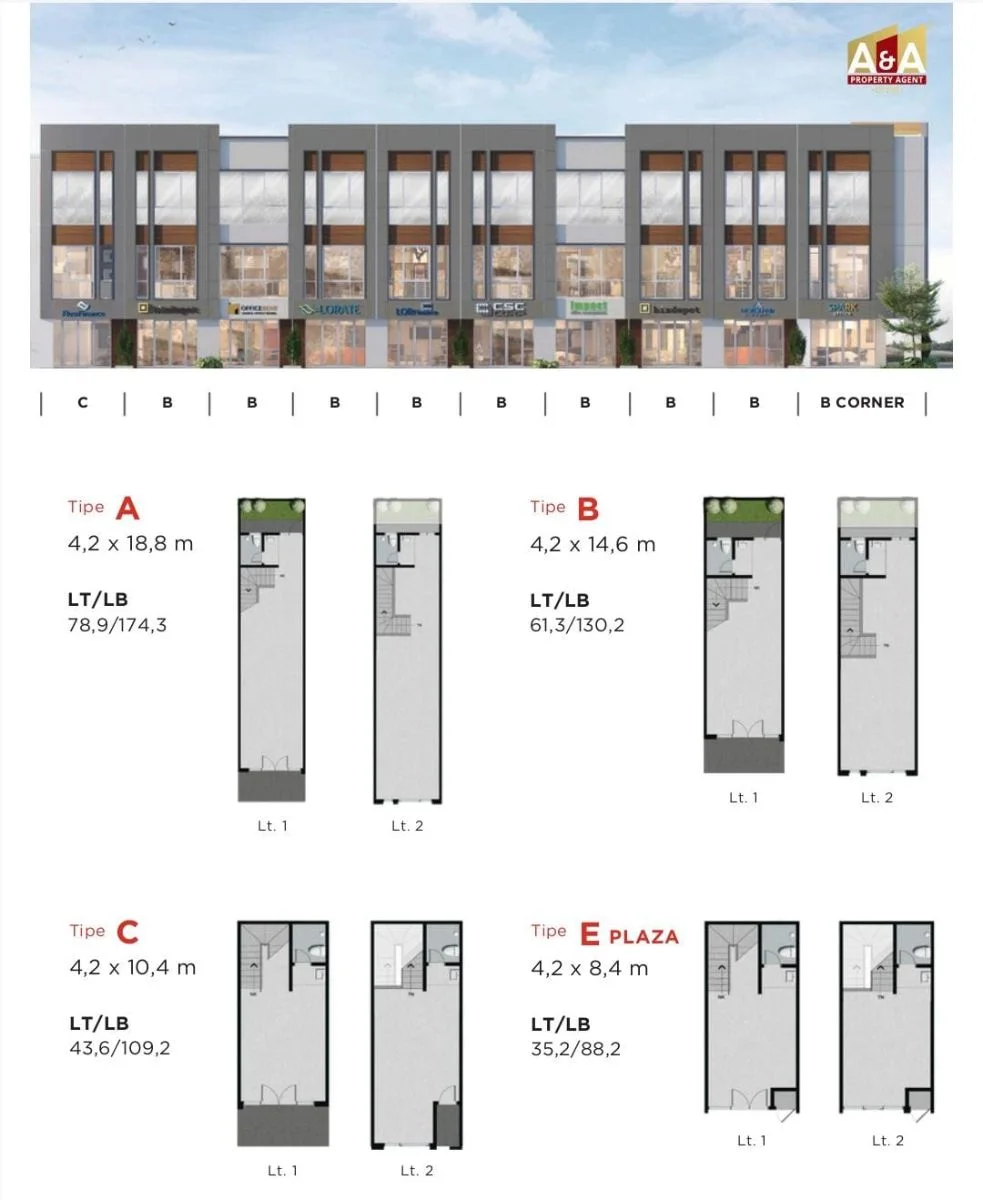 Jual Ruko di Plaza Segi 8 Surabaya Barat