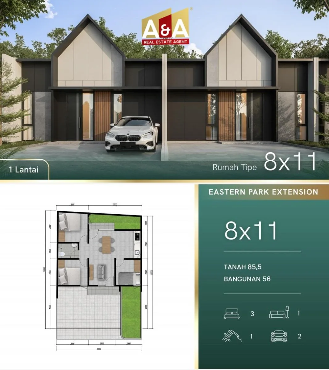 Dijual Rumah Impian Primary di Eastern Park Residence Extension Taman Timur Regency Surabaya Pusat - Thumbnail 2