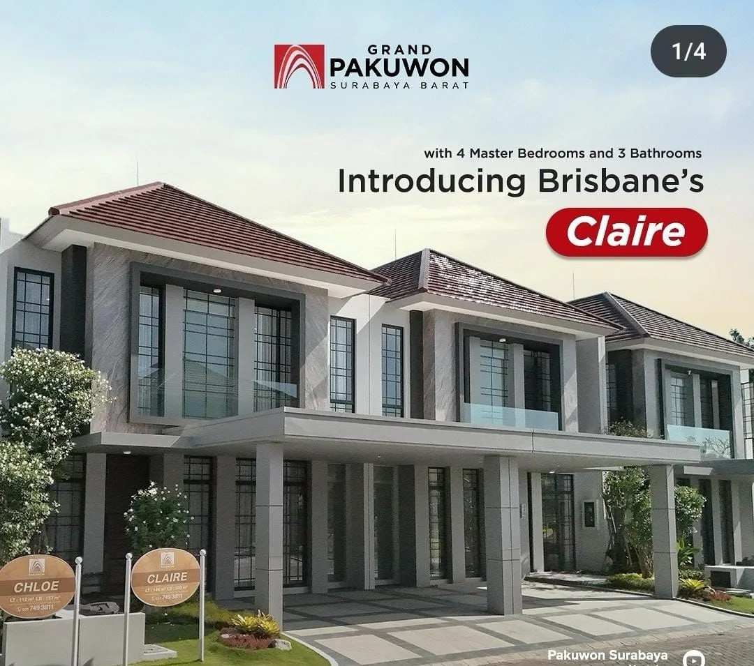 Dijual Rumah Mewah di Grand Pakuwon Cluster Brisbane Surabaya Barat - Thumbnail 2