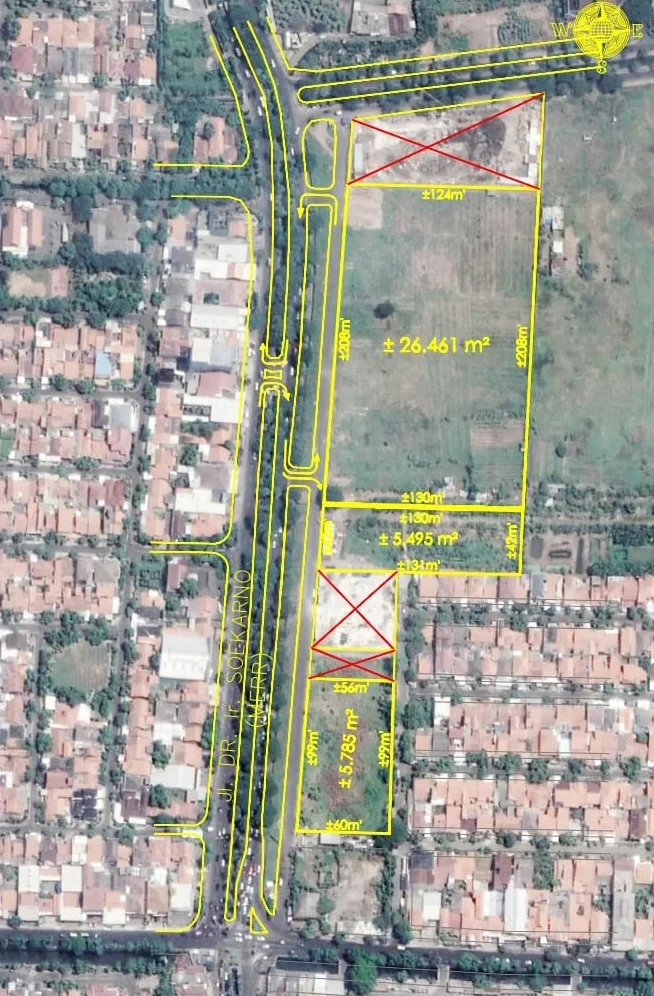 Dijual Lahan/Tanah di Jl. Ir. Soekarno Surabaya Timur