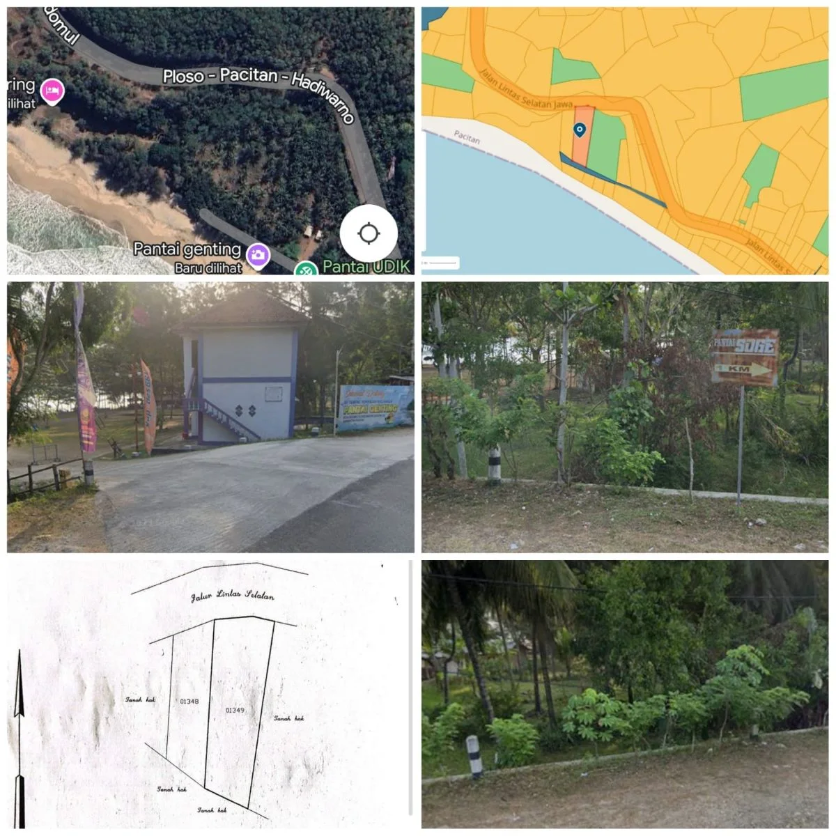 Dijual Tanah Lokasi Strategis Jl Raya Pacitan Jawa Timur