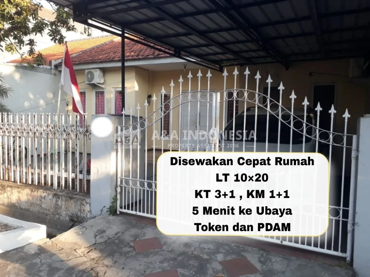 Sewa Rumah 1 Lantai Murah Strategis Rungkut Mejoyo Selatan Surabaya - Thumbnail 2