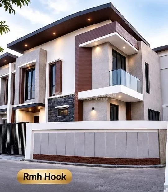 Jual Rumah Mewah Modern Minimalis 2 Lantai Posisi Hook di Manyar Tirtoyoso Selatan Lokasi Strategis Surabaya Timur