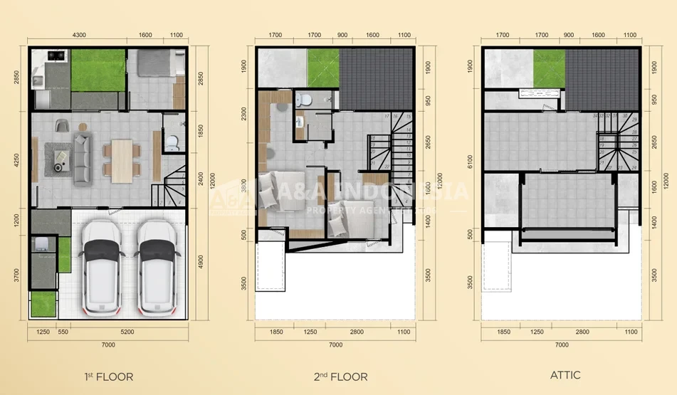 Dijual Rumah Mewah Lokasi Strategis Boulevard Series Grand Eastern Surabaya Timur/Type 8x15 - 3 Lantai - Thumbnail 2