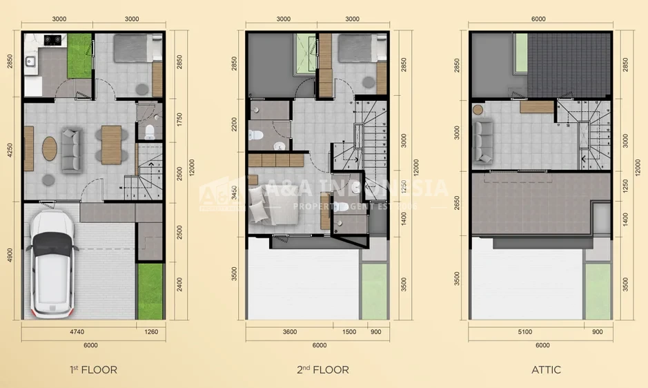 Dijual Rumah Mewah Lokasi Strategis Boulevard Series Grand Eastern Surabaya Timur/Type 6x12 - Attic - Thumbnail 2